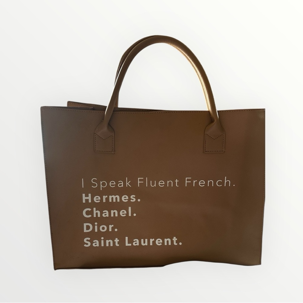 Saint Laurent Brown Tote Bag with Minimalist Design